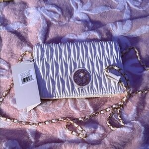 Valentino Orlandi White Clutch with Gold Chain